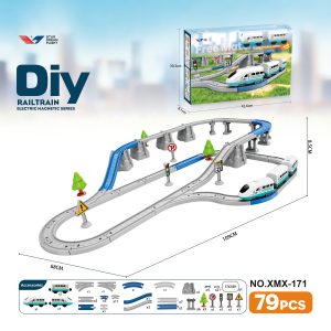 סט רכבת חשמלית עם מסלול רב־מפלסי – 79 חלקים (171)